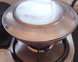 A picture of step 4 of Valentine cake eggless without oven.