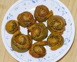 A picture of step 6 of Zaatar bake varieties (Zaatar Roll, Croissant, and bread).