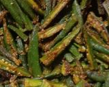 A picture of step 3 of Kurkuri bhindi.