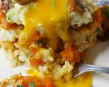 Foto del paso 6 de la receta Pisto con tortitas de patata y yema de Huevo