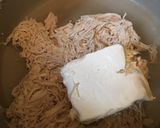 A picture of step 3 of Buffalo chicken quesadilla.