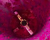 A picture of step 3 of Coconut Dragon Fruit Burphi.