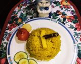 A picture of step 7 of Turmeric Potato Rice 🍚😋.