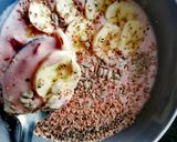 Φωτογραφία βήματος 3 της συνταγής Smoothie bowl με μπανάνα🍌& φράουλα🍓