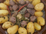 بطاطا رقيقه مع جلبانه