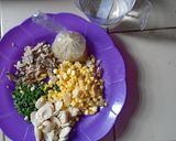 Foto langkah ke 2 dari resep MPASI : jagung manis, mendoan + telur puyuh (6 bln).