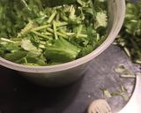 A picture of step 1 of Cilantro in Olive Oil.