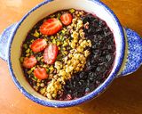 Une image de l'étape 1 de Smoothie bowl banane/myrtille.