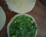 A picture of step 5 of Chatpate Spinach Corn Cheese Toasts.
