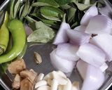 A picture of step 1 of Curry leaves gravy.