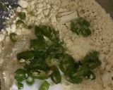 A picture of step 2 of Onion Pakodas.