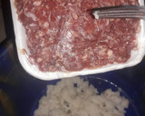 A picture of step 1 of Meatballs #smallchopcontest.