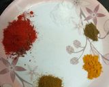 A picture of step 2 of Rajasthani chicken curry.