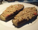 Foto del paso 3 de la receta: Berenjenas rellenas al revuelto de arvejas!!😁
