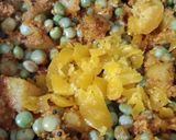 A picture of step 5 of Tur dana(pigeon pea) and batata sabzi.