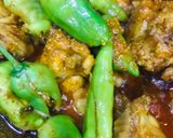 A picture of step 3 of Achar gosht.