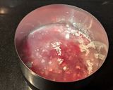 A picture of step 2 of Rooh Afza custard with chia seeds.