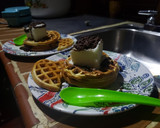 Foto del paso 4 de la receta: WAFFLES DULCES CON HELADO DE COCO CON CHOCOLATE