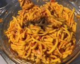 Une image de l'étape 8 de Timbale de spätzles aux tomates, thon, emmental et curcuma.