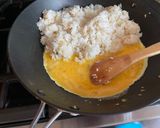 A picture of step 4 of Leftover Ham Fried Rice.