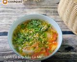 Hình bước làm 4 của món Canh Cá Bớp Nấu Lá Me