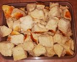 A picture of step 3 of Mike's Oversized Garlic Croutons.