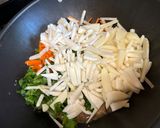 A picture of step 4 of Lumpiang Hubad.