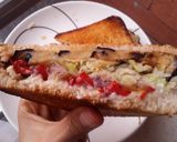 Foto del paso 10 de la receta: Sándwich de pimiento rojo, berenjenas y 2 ricas salsas..