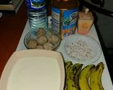 A picture of step 1 of Fura da nono wt coconut nd banana.