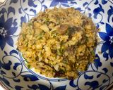 A picture of step 5 of Fried Rice with Small Fried Eggs.