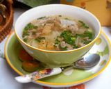 Hình bước làm 2 của món Thịt băm nấu mì lá tươi