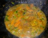 A picture of step 6 of Gajar or matar ki sabji.