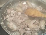 Arroz meloso de pollo al ajillo