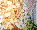 A picture of step 1 of Apple vegi macroni salad🍎ایپل ویجی میکرونی سیلیڈ🍎.