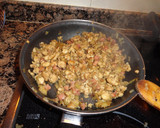 Foto del paso 6 de la receta: Berenjenas rellenas de pollo con jamón