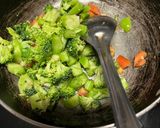A picture of step 2 of Broccoli Drumstick leaves Stir Fry.