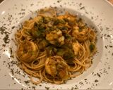 Foto del paso 5 de la receta: Pasta con camarones y Cebollines