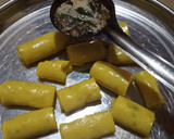 A picture of step 6 of Gujarati khandvi.
