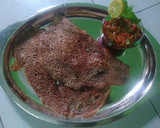 மொரு மொரு கேழ்வரகு தோசை (Kelvaragu dosai recipe in tamil) ரெசிபி ஸ்டேப் 5 புகைப்படம்