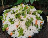 A picture of step 5 of Lemongrass rice.