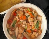 Foto langkah ke 4 dari resep Sapo Tahu Udang Ayam.