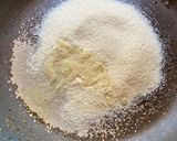 A picture of step 3 of Kashmiri Gur Halwa.