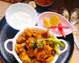 A picture of step 2 of TARO/ ARBI Ki Sabji (kochu / colocasia curry).