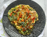 Foto langkah ke 3 dari resep Telur Dadar Sawi Hijau.