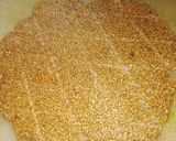 A picture of step 6 of Til chikki.
