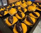 Une image de l'étape 5 de Verrines de purée de patates douces et boudin noir.