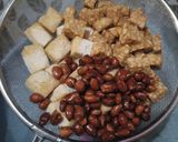 Foto langkah ke 1 dari resep Tumis Toge Tahu Tempe Kacang.