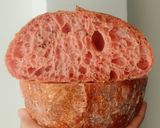 Foto langkah ke 20 dari resep Angkak Wijen Hitam Sourdough Bread.