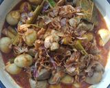 Foto langkah ke 5 dari resep Balado kuah ati ayam telur puyuh.