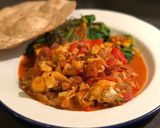 A picture of step 7 of Kerala fish curry.